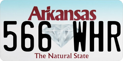 AR license plate 566WHR