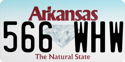 AR license plate 566WHW