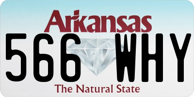 AR license plate 566WHY