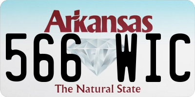 AR license plate 566WIC