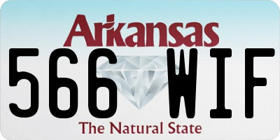 AR license plate 566WIF