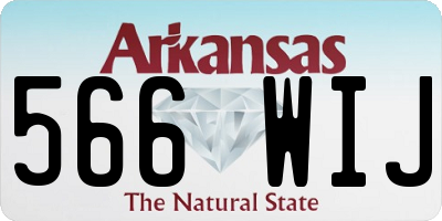 AR license plate 566WIJ