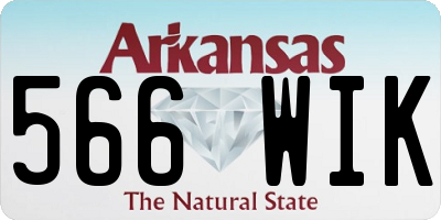 AR license plate 566WIK
