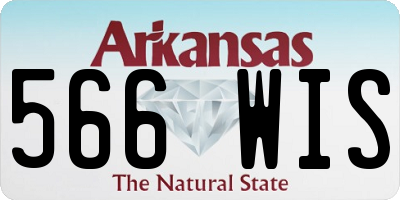 AR license plate 566WIS