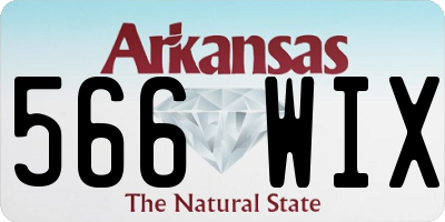 AR license plate 566WIX