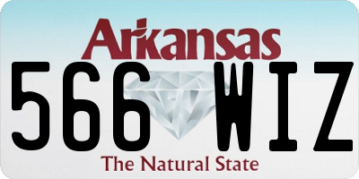AR license plate 566WIZ