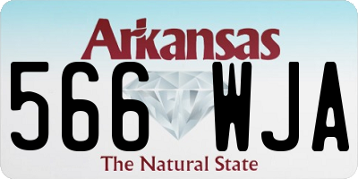 AR license plate 566WJA