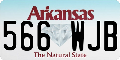AR license plate 566WJB