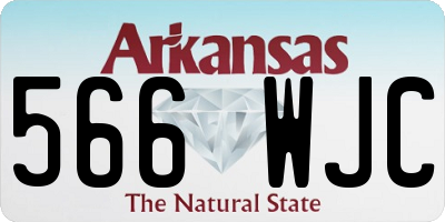 AR license plate 566WJC