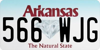 AR license plate 566WJG