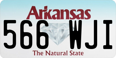 AR license plate 566WJI