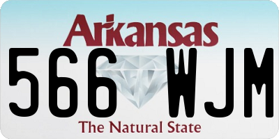 AR license plate 566WJM