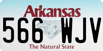 AR license plate 566WJV