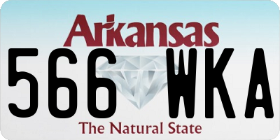 AR license plate 566WKA