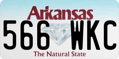 AR license plate 566WKC