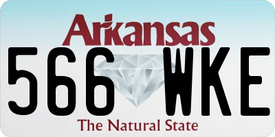 AR license plate 566WKE