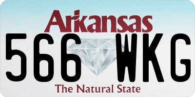 AR license plate 566WKG