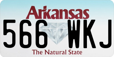 AR license plate 566WKJ