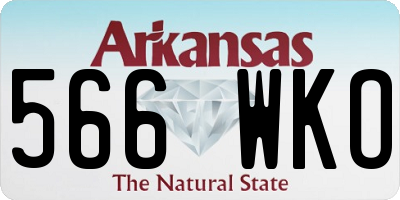 AR license plate 566WKO