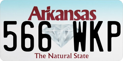 AR license plate 566WKP