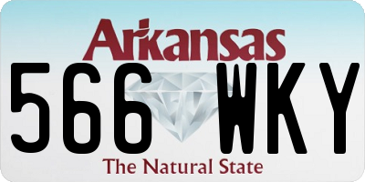 AR license plate 566WKY