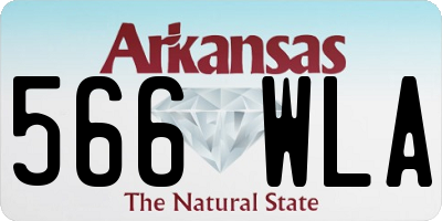 AR license plate 566WLA