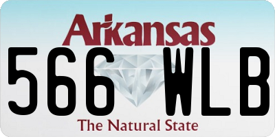AR license plate 566WLB