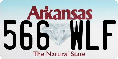 AR license plate 566WLF