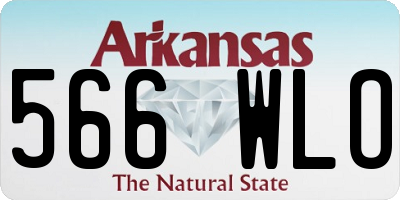 AR license plate 566WLO
