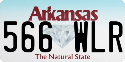 AR license plate 566WLR