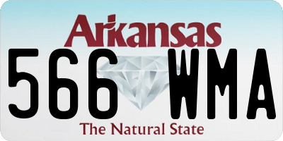 AR license plate 566WMA