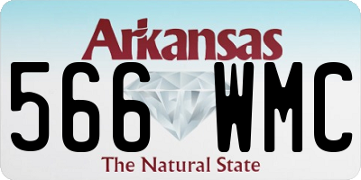 AR license plate 566WMC