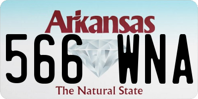 AR license plate 566WNA