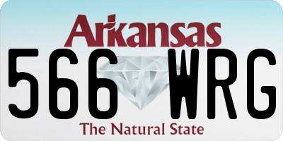 AR license plate 566WRG