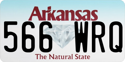 AR license plate 566WRQ