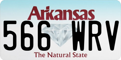 AR license plate 566WRV