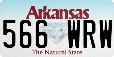 AR license plate 566WRW