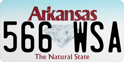 AR license plate 566WSA