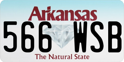 AR license plate 566WSB