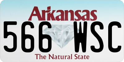 AR license plate 566WSC