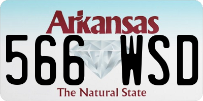 AR license plate 566WSD