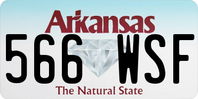 AR license plate 566WSF