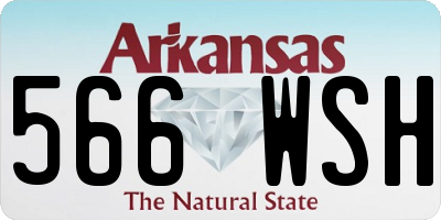 AR license plate 566WSH