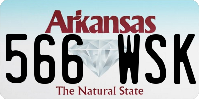 AR license plate 566WSK