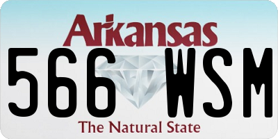 AR license plate 566WSM