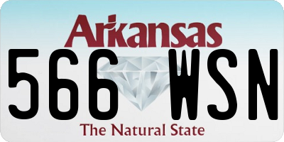AR license plate 566WSN