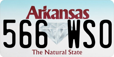 AR license plate 566WSO