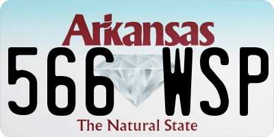 AR license plate 566WSP