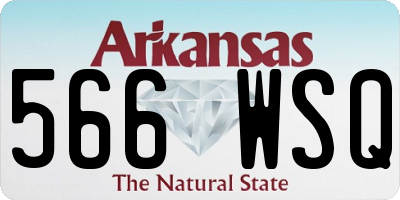 AR license plate 566WSQ