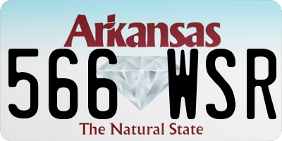AR license plate 566WSR
